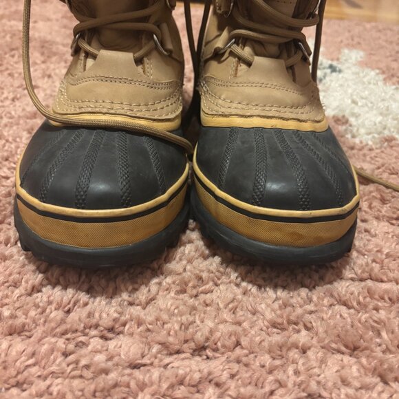 Sorel Womens Caribou Waterproof Insulated Winter Snow Boots Sz 8 Beige NL1005-28 - Picture 3 of 10